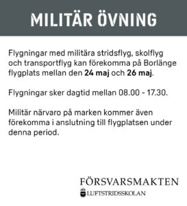Militär övning Dala Airport